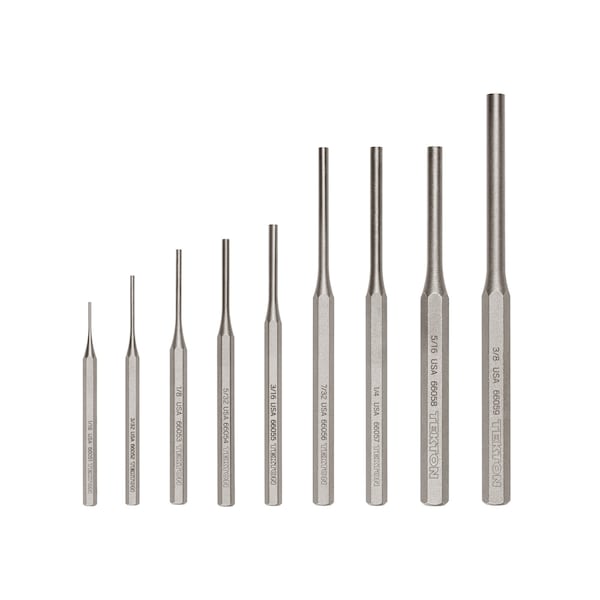 Pin Punch Set, 9-Piece (1/16-3/8 in.)